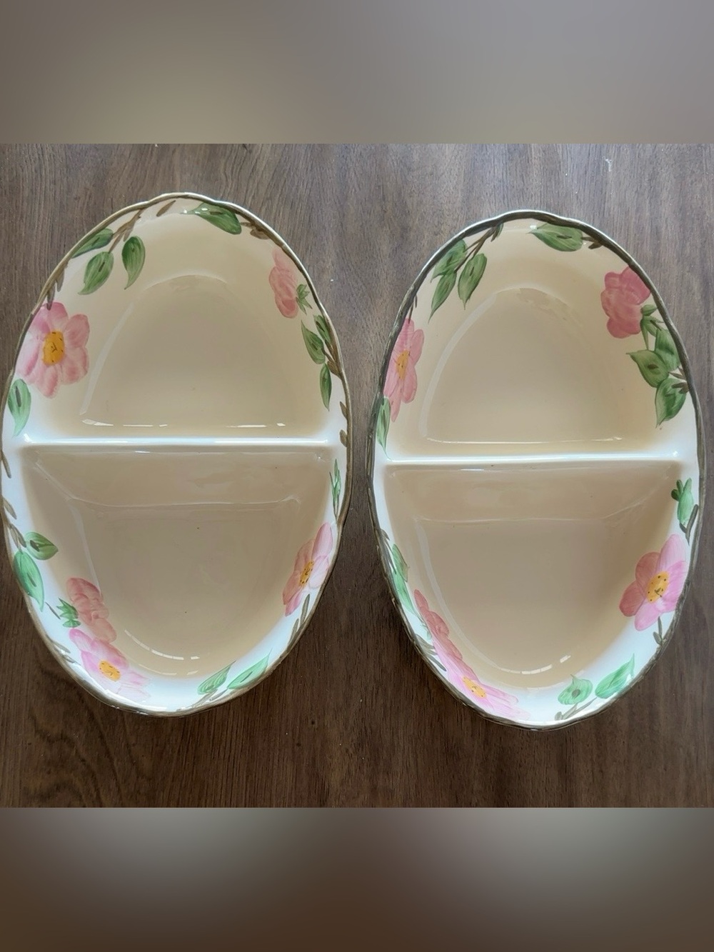 Franciscan Desert Rose Divided Serving Dishes Made in England – Set of 2